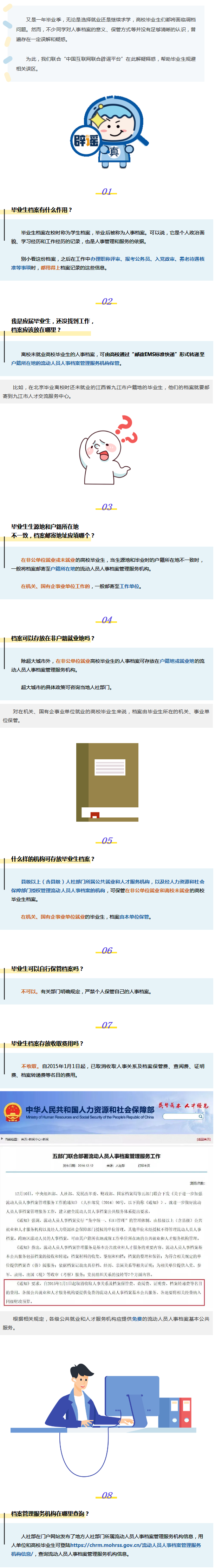 解答毕业生档案的8个疑问，你不可错过~