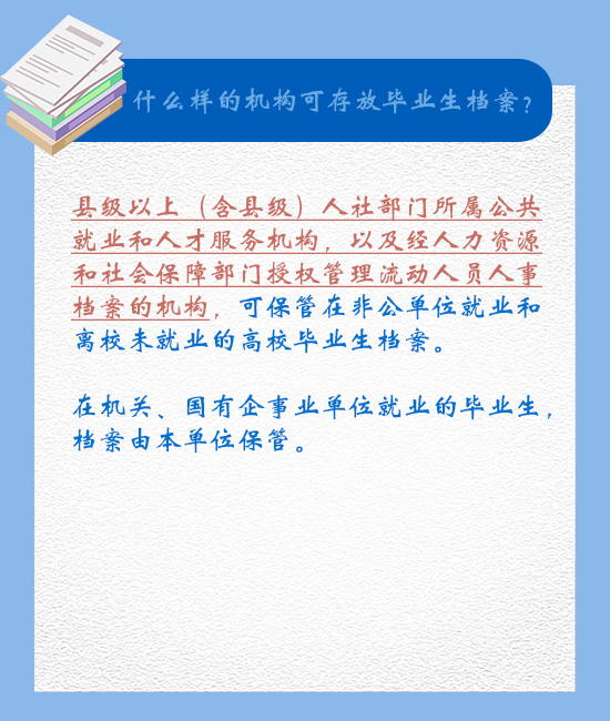 【注意】@所有毕业生，你的档案该存了！